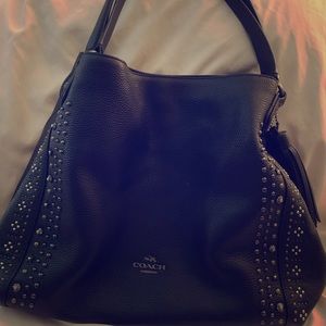 Coach Edie 31- black with prairie rivets